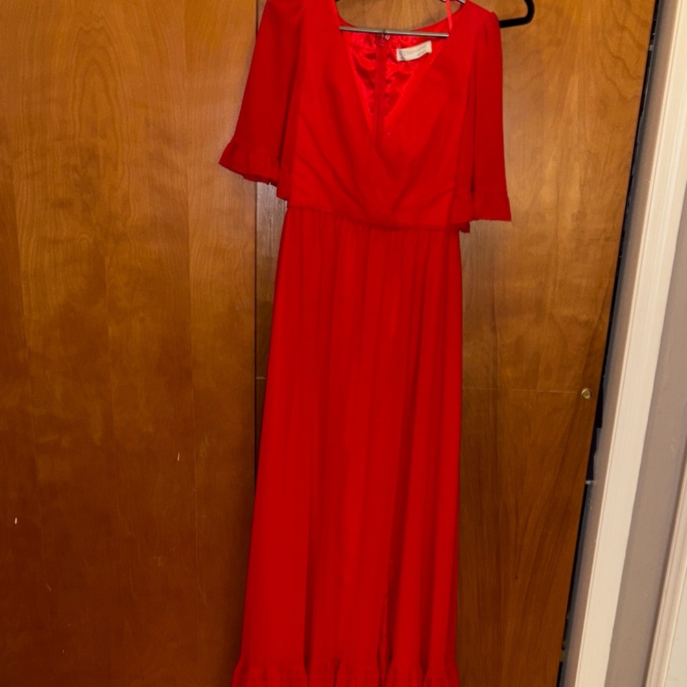 Elegant Red Women's Dress